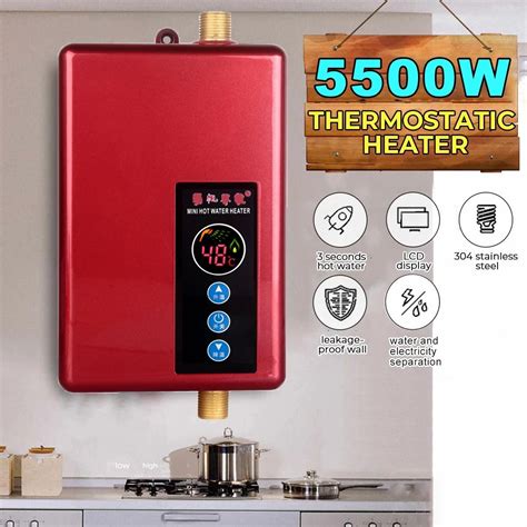 5500w Electric Water Heater Wall Mounted Instantaneous 42 Off