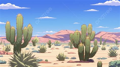 Fondo Paisaje De Plantas De Cactus Del Desierto Fondo Desierto