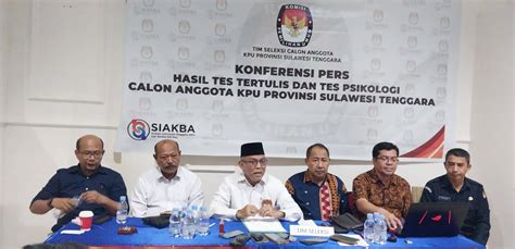 Timsel Calon Kpu Sultra Umumkan Hasil Tes Tertulis Dan Psikologi Ini