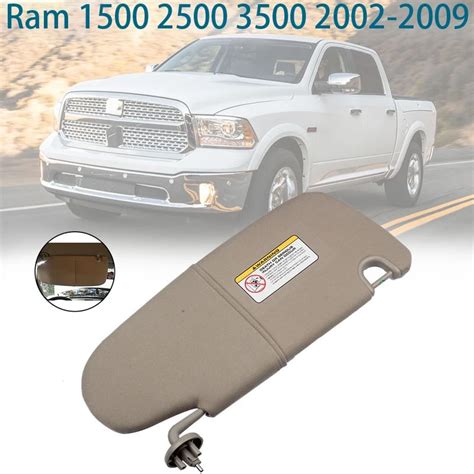 Sun Visor Front Left Driver Side Tan Sun Visor For Dodge Ram 1500 2500 3500 1ct11bd1aasun