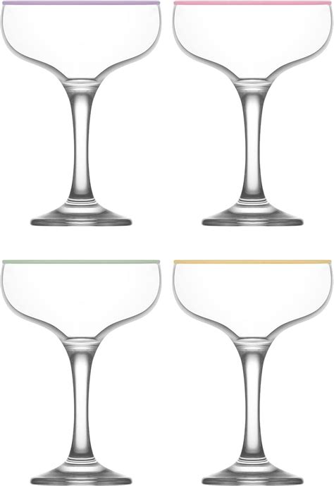 Coupe Cocktail Glasses Sets Champagne Coupe Glasses With Colored And