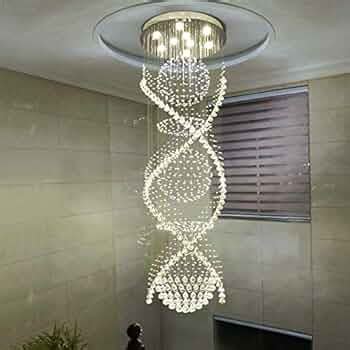 Dst Modern Spiral Sphere Crystal Chandelier Raindrop Spectacular