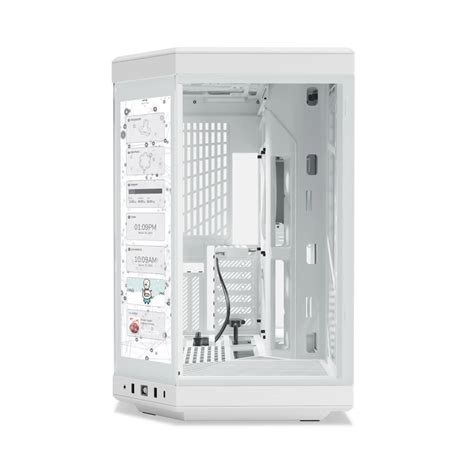 V Case Hyte Y White White Atx Mid Tower M U Tr Ng