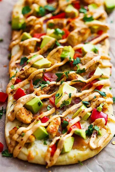 Mexican Chicken Flatbread Recipe — Dishmaps