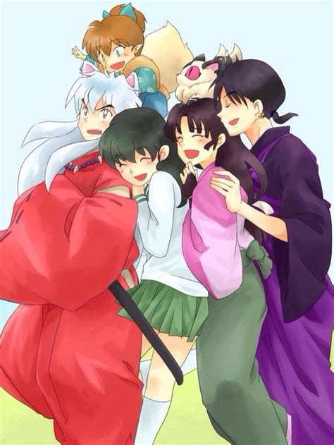 Inuyasha Kagome Sango Miroku Shippo And Kirara Inuyasha Fan Art Free