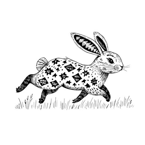Retro Rabbit Illustration Psd High Quality Free Psd Templates For