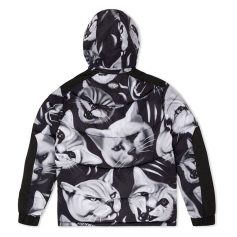 Neon Cat Puffer Jacket Black Ripndip