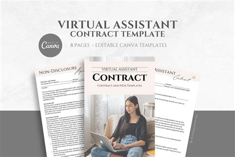 Editable Virtual Assistant Contract Template Freelance Personal