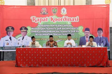 Setda Prov Kalteng Buka Rakor Lptq Sekda Nuryakin Ajak Semua Pihak