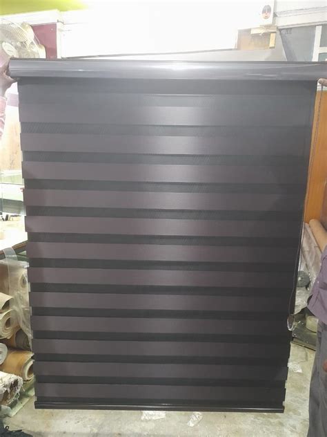 Glossy Pvc Zebra Blinds Brown At Rs 150sq Ft In Gurgaon Id 27356519912