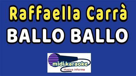 Raffaella Carrà BALLO BALLO karaoke YouTube