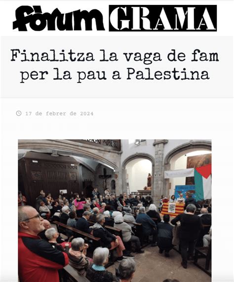 Media Vaga De Fam Per Palestina