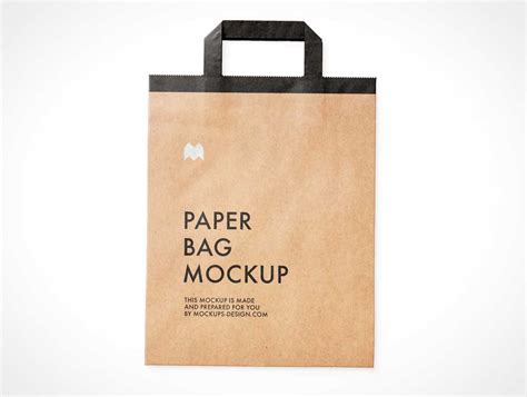 Recycled Folded Kraft Paper Bag Psd Mockup Free Psd Templates