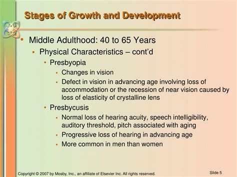 PPT - CHAPTER 8 Life Span Development Middle Adulthood: 40 to 65-years ...