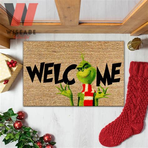 Disney Film Dr Seuss Grinch Green Welcome Grinch Door Mat - Wiseabe ...