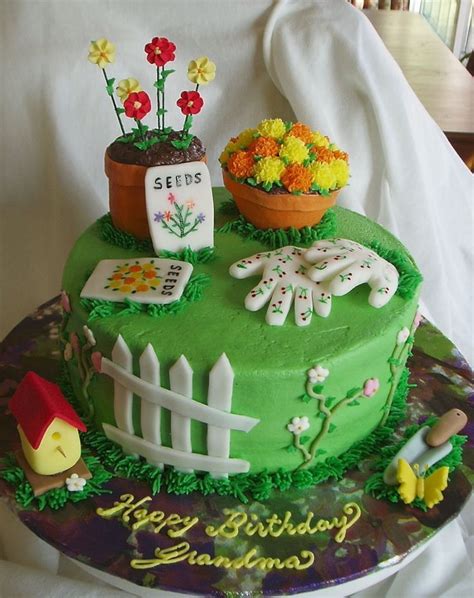 Gardening Cake For A Nature Themed Celebration