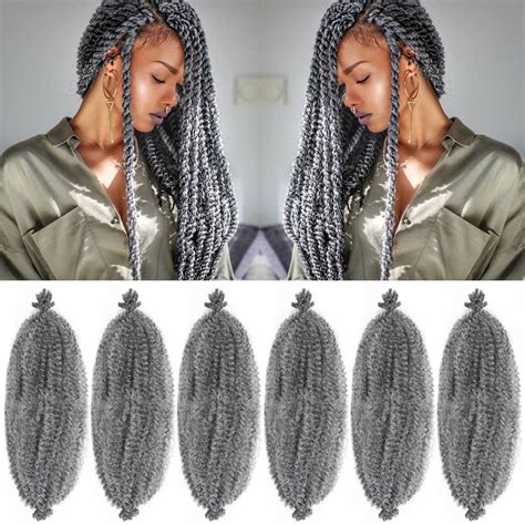 Amazon Baota Marley Twist Braiding Hair Packs Inch Gray