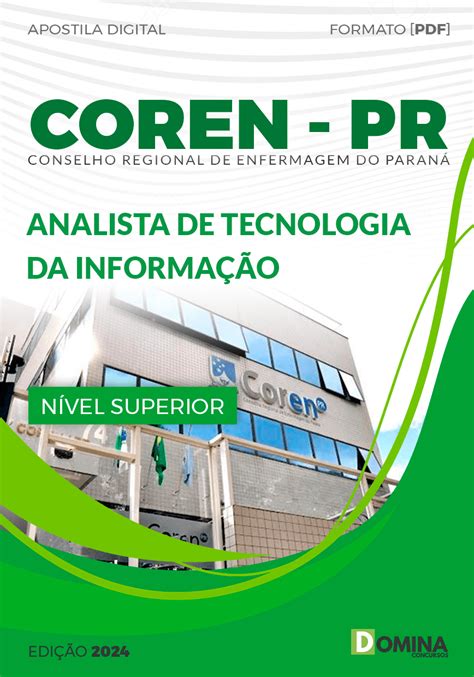 Apostila COREN PR 2024 Analista Tecnologia Informação