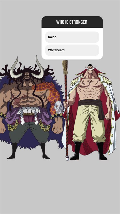 Kaido Vs Whitebeard Who Stronger Onepiece