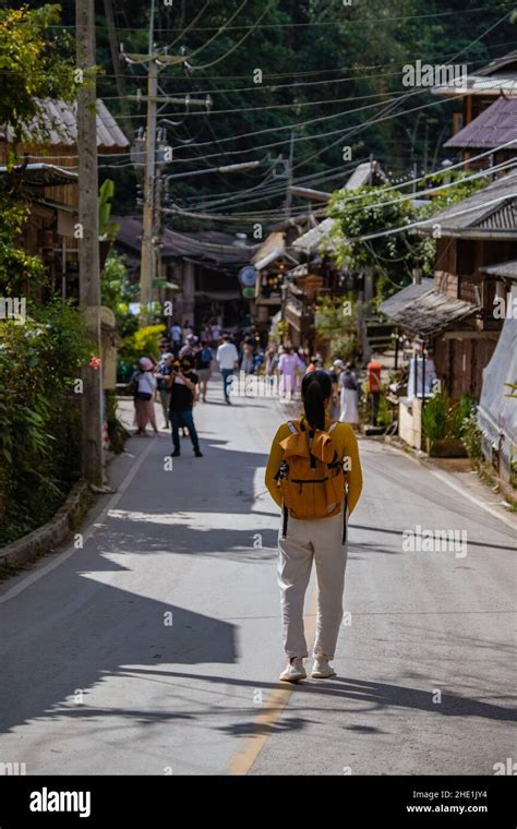 Mae Kampong Pang Klang Village In Chiang Mai Thailand A Woman Visited