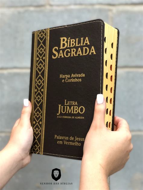 Bíblia Jumbo Letra Extra Gigante C Harpa Corrigida E Marrom MercadoLivre