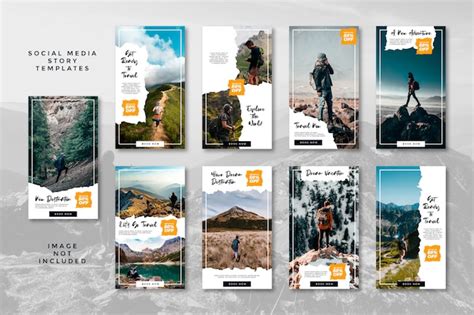 Premium Vector Mountain Hiking Adventure Social Media Banner