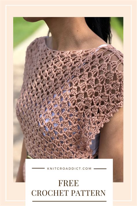 Crochet Poncho Summer Top Pattern And Tutorial KnitcroAddict