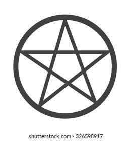 Pentacle Pentagram Star Inside Circle Symbol Stock Vector Royalty Free