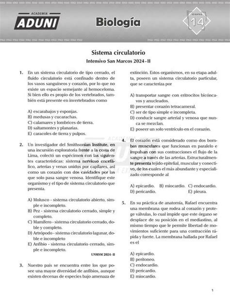 Sistema Circulatorio Study Notes UDocz