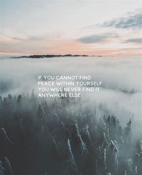 If You Cannot Find Peace Within Yourself You Will Never Find It