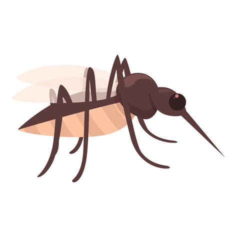 vetor de desenhos animados do ícone da malária do mosquito repelente