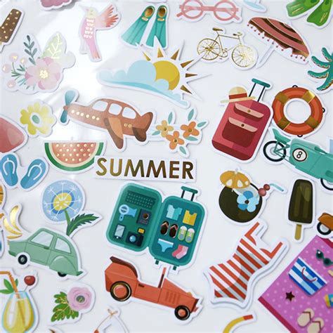 75 Pcs Summer Vacation Stickers Beach Vacation Sticker Etsy