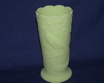 Fenton Custard Glass Vase Etsy