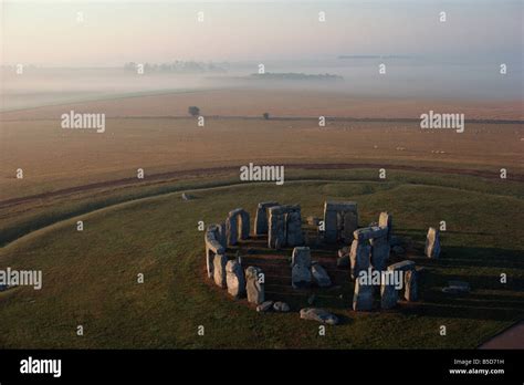 Aerial view of Stonehenge, UNESCO World Heritage Site, Wiltshire ...