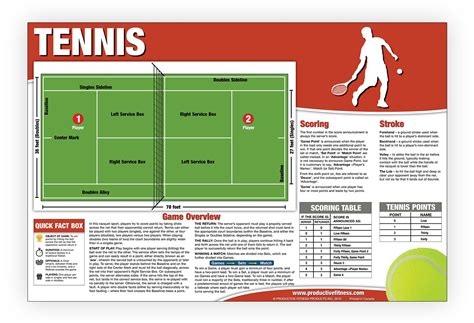 Tennis Poster Chart Laminated How To Play Tennis Tennis Rules Tennis Court Tennis Player