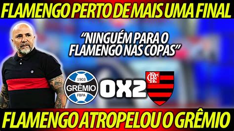 Esse Flamengo Uma M Quina Nas Copas Flamengo Amassou O Gr Mio