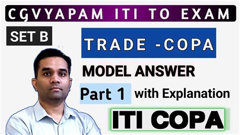 CGVYAPAM Training Officer Trade COPA Exam Part 1 ITI COPA CG TO