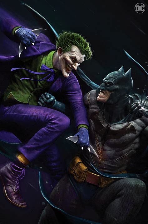 Hd Wallpaper Artwork Comic Art Digital Art Joker Batman Battle