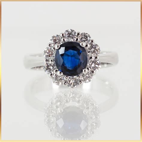 Sapphire & Diamond Halo Ring | ME Jewellers