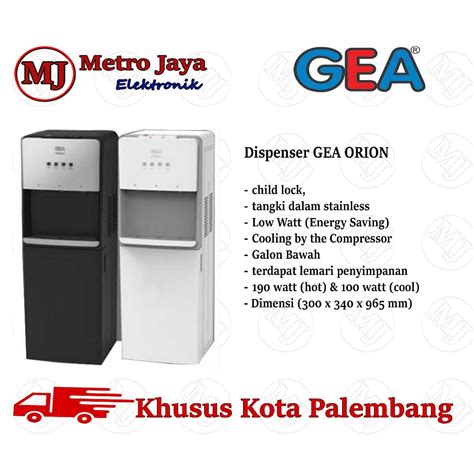 Jual Gea Dispenser Galon Bawah Orion Low Watt Kompressor Gea Orion