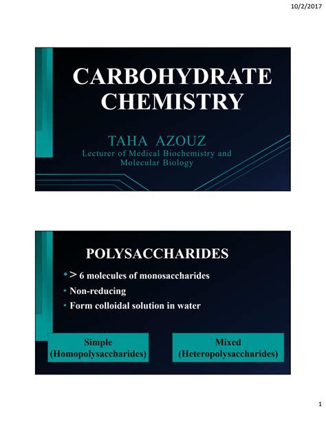 Solution Carbohydrate Presentation Studypool