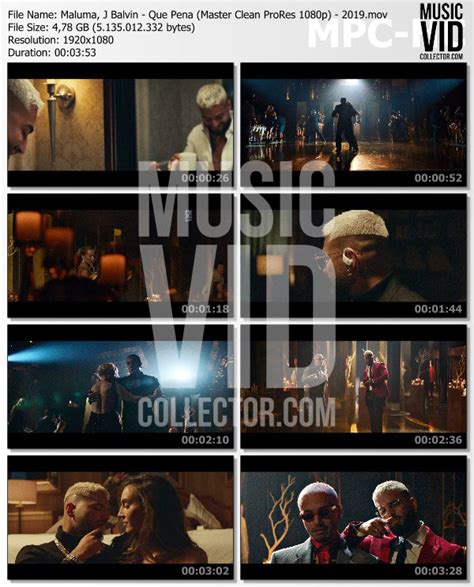 Maluma J Balvin Que Pena Master Clean ProRes 1080p 2019 MVC