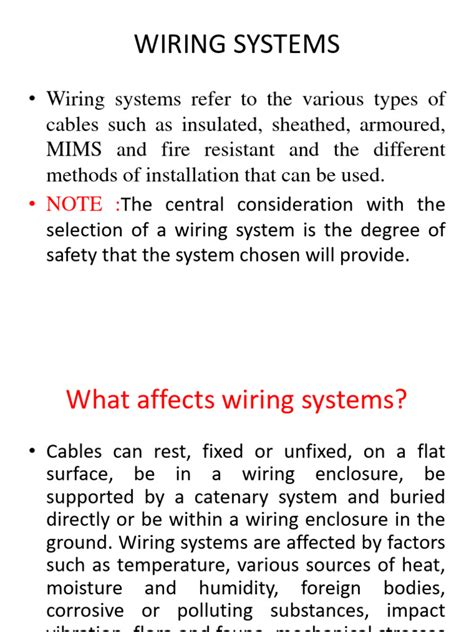 Wiring Systems Pdf Electrical Wiring Manufactured Goods