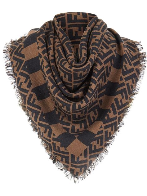 Fendi Ff Motif Scarf For Men Lyst