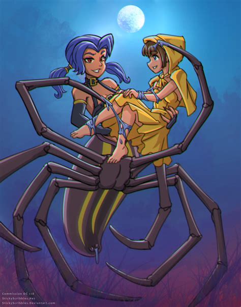 Commission Nephila And Sophie Cuddle By Stickyscribbles Hentai Foundry