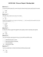 ECON 2301 Pearson Chapter 5 Reading Quiz Pdf ECON 2301 Pearson