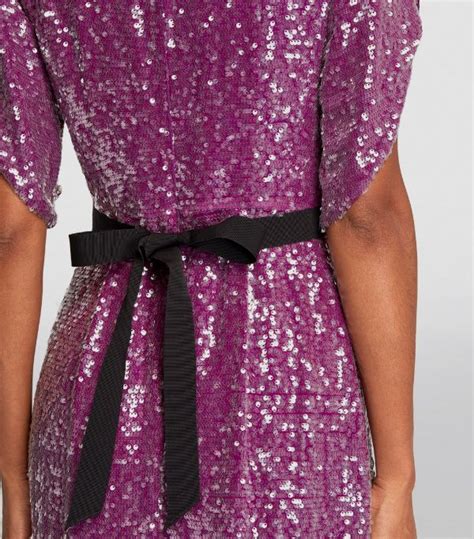 Womens Erdem Purple Sequinned Asteria Gown Harrods Uk