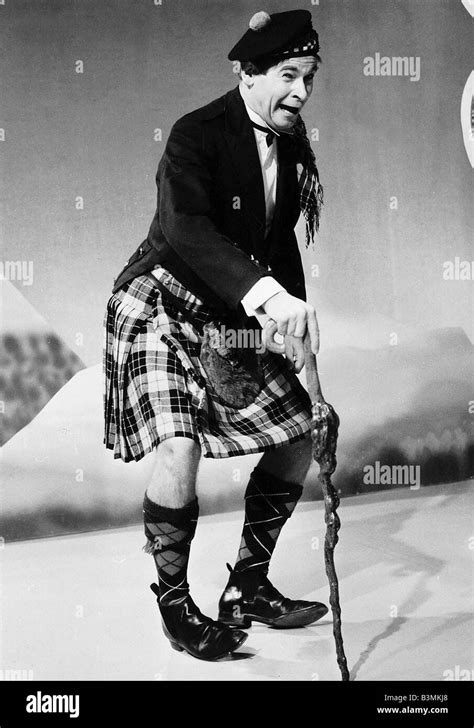 Stanley Baxter comedian comic actor old scotsman walking stick tartan ...