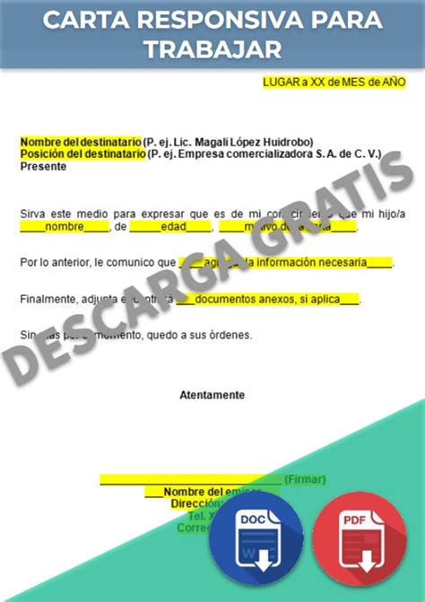 Carta De Autorizaci N Para Viajar Ejemplos Y Formatos Word Pdf