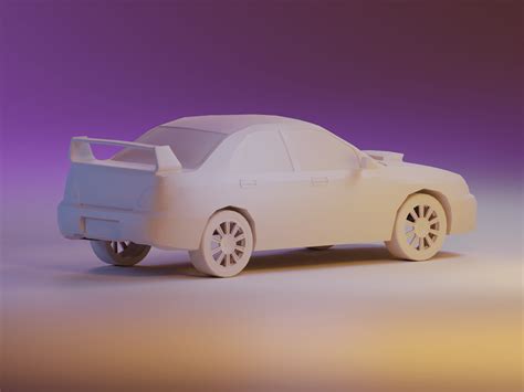 Subaru Impreza Wrx Sti Lowpoly Car Behance